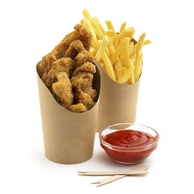 Paper Container Kraft Effect Anti-Grease Medium Cup (1320 Units)