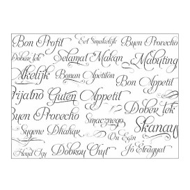 Pre-Cut Paper Tablecloth "Buen Provecho" 37g 1,2x1,2m (300 Units)  