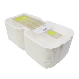 Sugarcane Burger Box White 15x15x8cm (50 Units)  