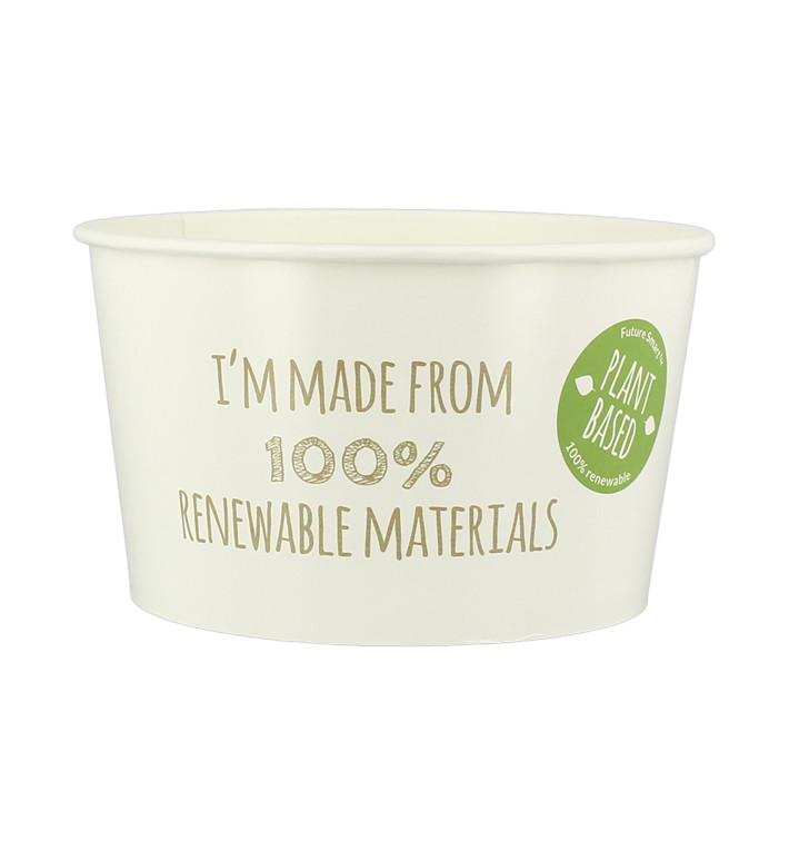 Renewable Paper Salad Bowl White 635ml Ø12,5cm (45 Units)