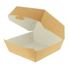 Paper Burger Box Kraft XXL 14,5x14,5x8cm (25 Units)