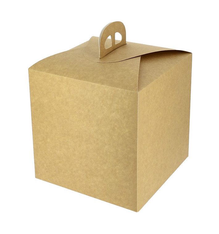 Kraft Carton Panettone Box 1000g 21,5x21,5x21,5cm (100 Units) 