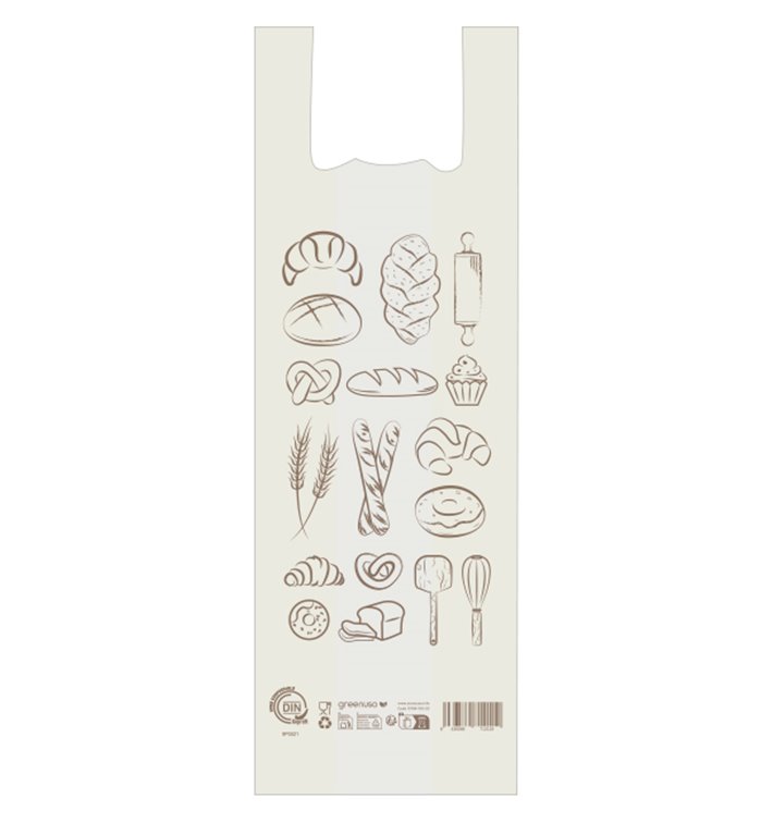 Bread T-shirt Bag Home Compost “Bakery” 30x60cm (2.000 Units) 