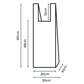 Bread T-shirt bag Translucent 30x60cm 14µm (2.000 Units)