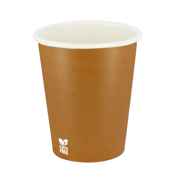 Plastic-Free Paper Cup 7 Oz/210ml "Caramel" Ø7cm (1.000 Units)
