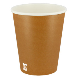 Plastic-Free Paper Cup 8 Oz/240ml "Caramel" Ø8,0cm (50 Units)