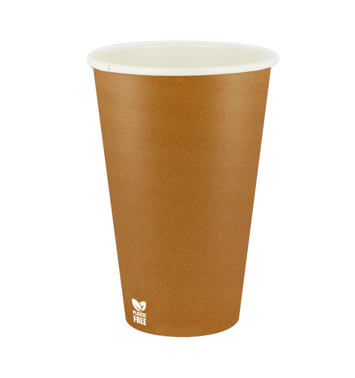 Plastic-Free Paper Cup 12 Oz/360ml "Caramel" Ø8cm (1.000 Units)