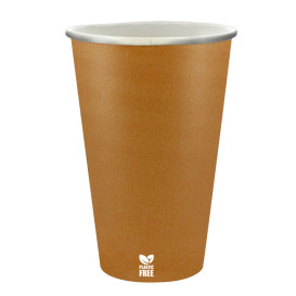 Plastic-Free Paper Cup 12 Oz/360ml "Caramel" Ø8cm (1.000 Units)