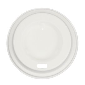 Lid with Hole of Moulded Cellulose Fibre White Ø7,0cm (2.100 Units)