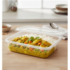 Plastic Lid for Tray Clear 15,7x11,2x5,1cm (500 Units)