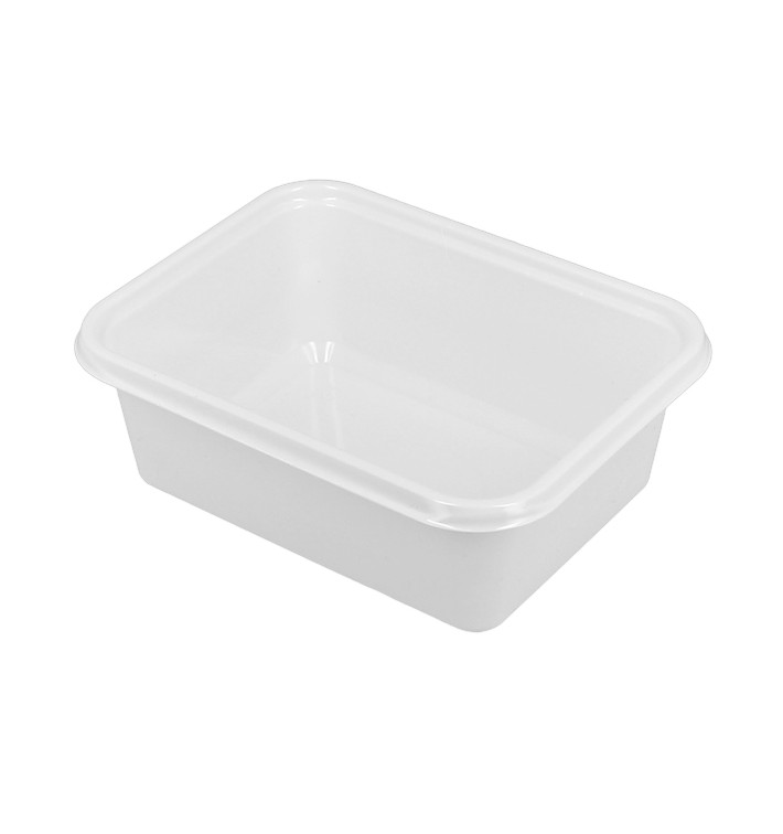 Plastic Container White 12,7x9,1x4,2cm 300ml (100 Units)