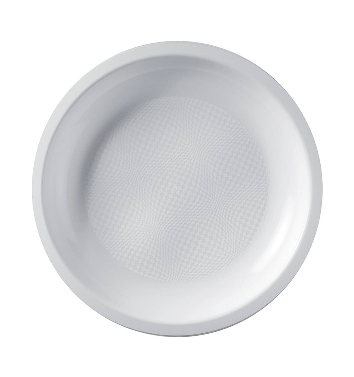 Plastic Plate Flat White "Round" PP Ø22 cm (25 Units) 