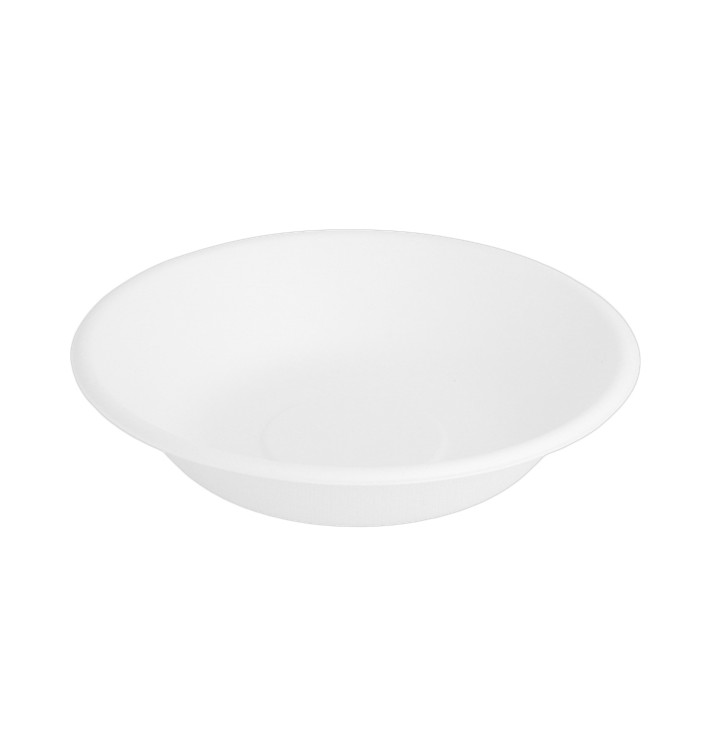 Sugarcane Plate Deep White Ø16 cm (50 Units) 