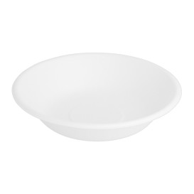 Sugarcane Plate Deep White Ø16 cm (1000 Units)