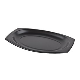 Foam Tray Black with Lid 23x18cm (500 Units)