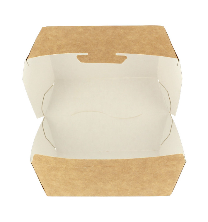 Paper Burger Box Kraft 12x12x7cm (25 Units)