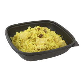 Plastic Deli Container PP Black 500ml 16,5x16,5x4cm (50 Units) 