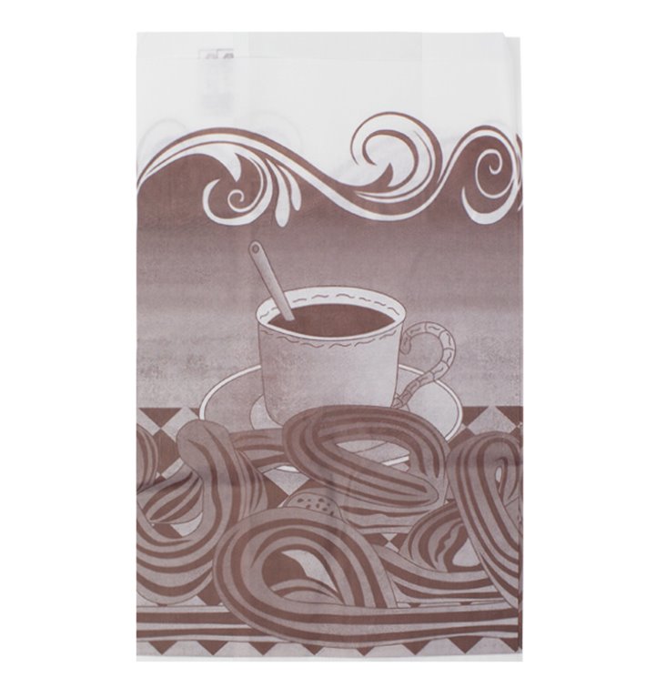 Paper Food Bag for Churros Grease-Proof 22+12x36cm (1000 Units)