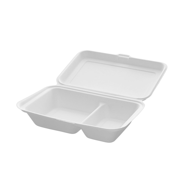 Sugarcane Hinged Burger Container 24,0x12,5x6,5cm (50 Units) 