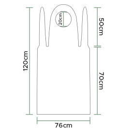 Disposable Plastic Apron PE G80 Blue 76x120cm (1000 Units)