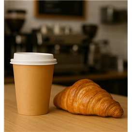 Paper Cup 9 Oz/280ml Kraft-Kraft Ø8,1cm (50 Units) 