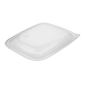 Plastic Lid for Deli Container PP Rectangular shape Black and Creme 23x16,5cm (75 Units)  