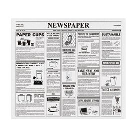 Paper Food Wrap Grease-Proof "Times" 31x31cm (1000 Units) 