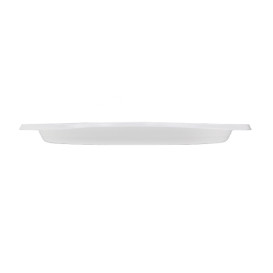 Reusable Plate Flat Economic PS White Ø22cm (25 Units) 