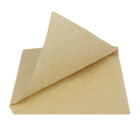 Paper Food Bag Grease-Proof Opened L Shape Kraft 15x15cm (250 Units)  