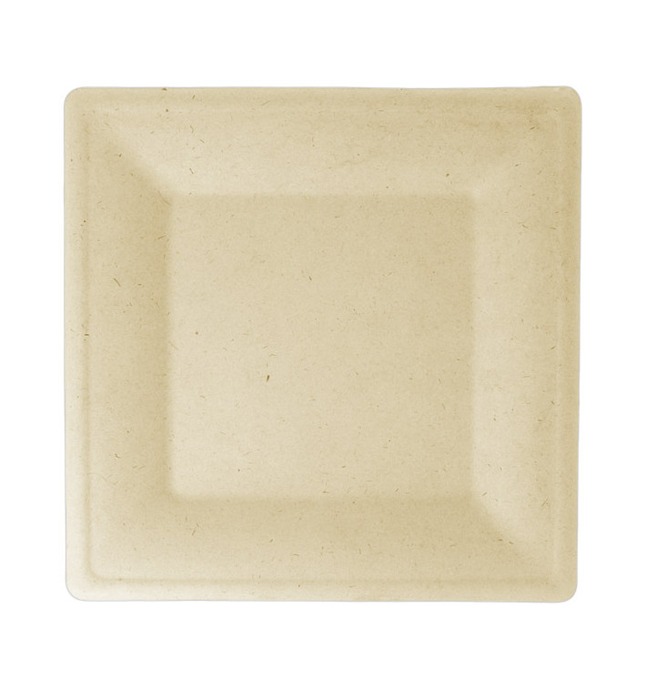 Sugarcane Plate Square shape Natural 16x16 cm (1000 Units)