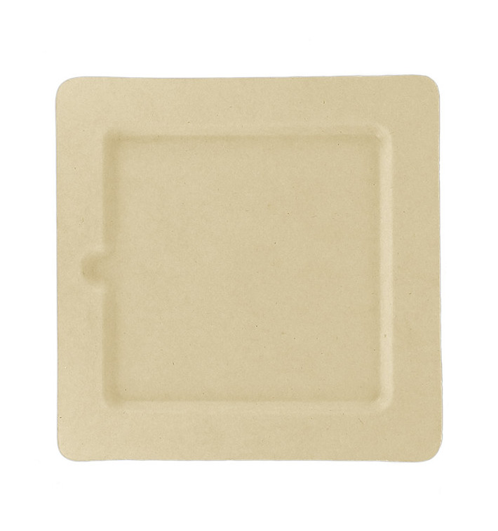 Sugarcane Plate Notched Natural 20 cm (50 Units) 