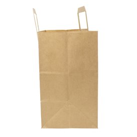 Paper Bag with Handles Kraft Flat 70g/m² 32+22x26cm (250 Units)