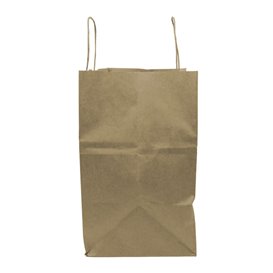 Paper Bag with Handles Kraft Brown 80g/m² 30+18x29cm (250 Units)