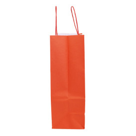 Paper Bag with Handles Kraft Red 100g/m² 25+11x31cm (25 Units)