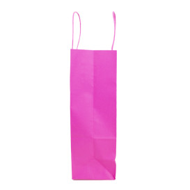 Paper Bag with Handles Fuchsia 100g/m² 25+11x31cm (25 Units) 