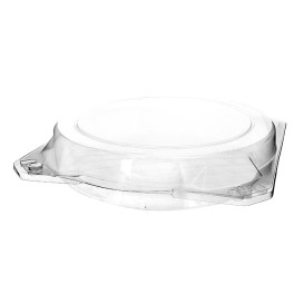 Plastic Hinged Bakery Container PET Ø23x5cm (23 Units) 