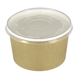 Paper Soup Bowl with Lid Kraft PP 16 Oz/473ml (500 Units)