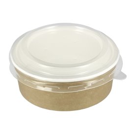 Paper Soup Bowl with Lid Kraft PP 19 Oz/550ml (250 Units)