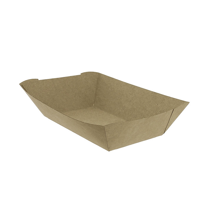 Paper Food Boat Tray Kraft-Kraft 780ml 15,5x9x5,5cm (450 Units)