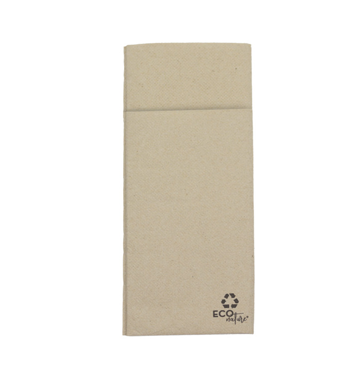 Cutlery Pocket Fold Napkin de Papel Eco 32x40cm (30 units) 
