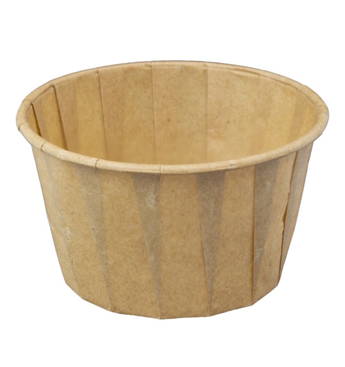 Pleated Kraft Paper Souffle Cup 120ml (250 Units)  
