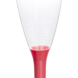 Plastic Stemmed Flute Sparkling Wine Coral 120ml 2P (200 Units)