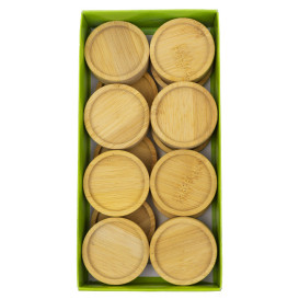 Bamboo Tasting Plate Bicolor Ø5cm (24 Units) 