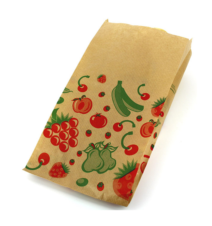 Paper Food Bag Fruit Design 14+7x28cm (1000 Units)