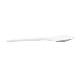 Cornstarch Spoon Biodegradable CPLA White 16,5cm (25 Units)