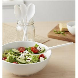 Cornstarch Spoon Biodegradable CPLA White 16,5cm (25 Units)