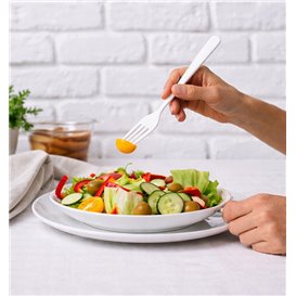 Cornstarch Fork Biodegradable CPLA White 17cm (1.000 Units)