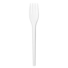 Cornstarch Fork Biodegradable CPLA White 17cm (1.000 Units)