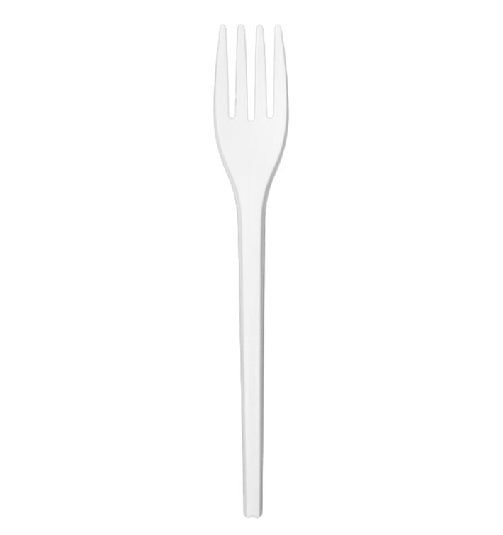 Cornstarch Fork Biodegradable CPLA White 17cm (1.000 Units)