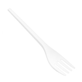 Cornstarch Fork Biodegradable CPLA White 17cm (25 Units)